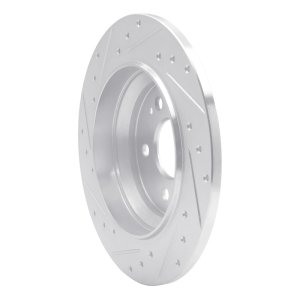 Mercedes-Benz Viano Brake Rotor (1) - Rear Right - R1 Concepts - Drilled & Slotted - Silver - `16-`23